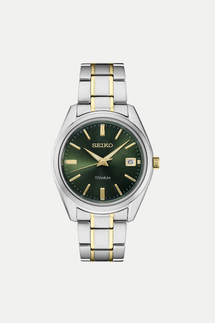 Seiko Green Dial Titanium Quartz SUR377