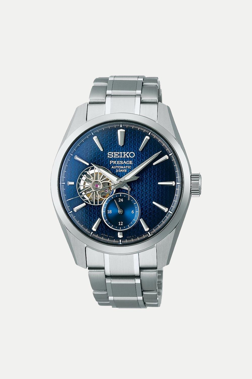 Seiko Presage Sharp Edge Open Heart Blue Dial  by 1881