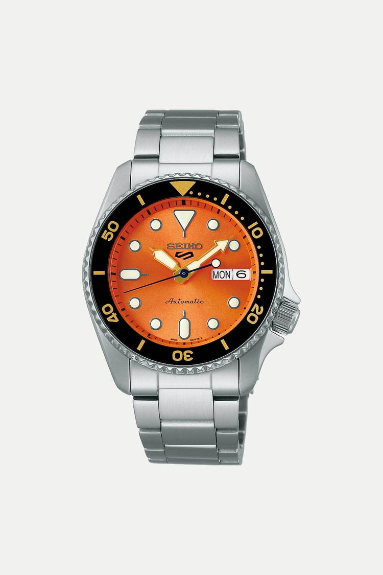 Seiko 5 Sports 'Midi' Orange Dial Day Date Automatic SRPD59 by 1881