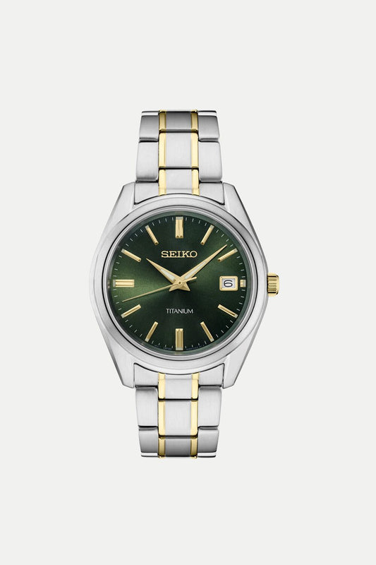 Seiko Green Dial Titanium Quartz SUR377 