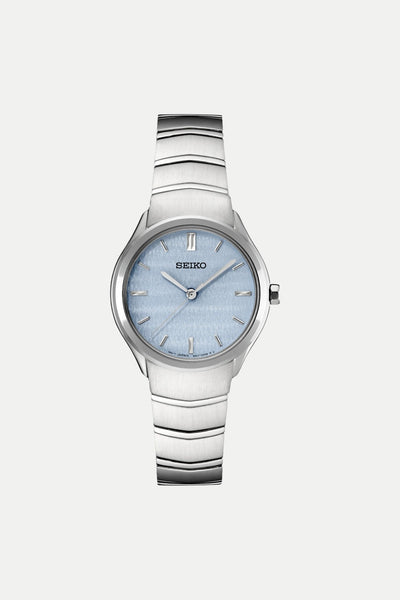 SEIKO ESSENTIALS セイコー STAINLESS LADIES WATCH BLUE DIAL Seiko Essentials Quartz Blue Dial Women's Watch SUR549
